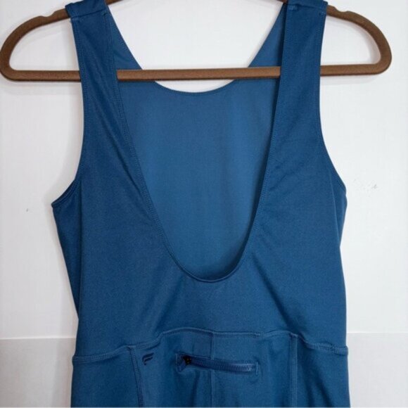 Fabletics Women’s Teal Blue Sleeveless Athletic Romper Small Short Onesis Lounge - Picture 10 of 11